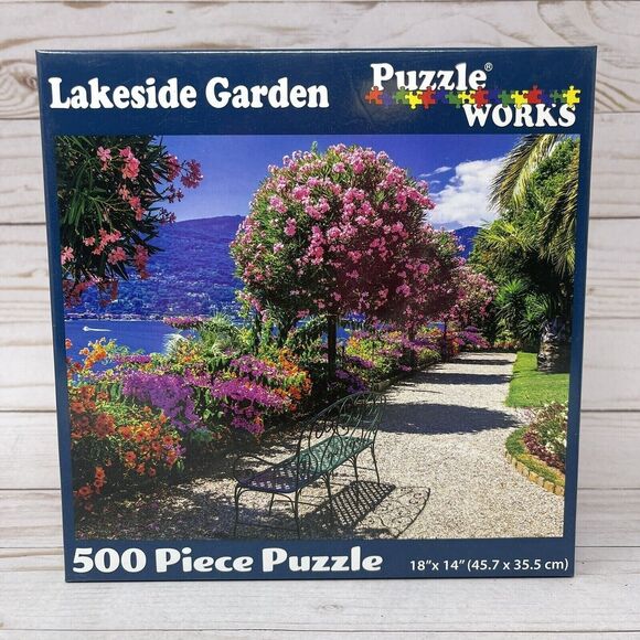 Lakeside Garden 500 Piece Puzzle Works 18X14 NEW - Picture 2 of 9